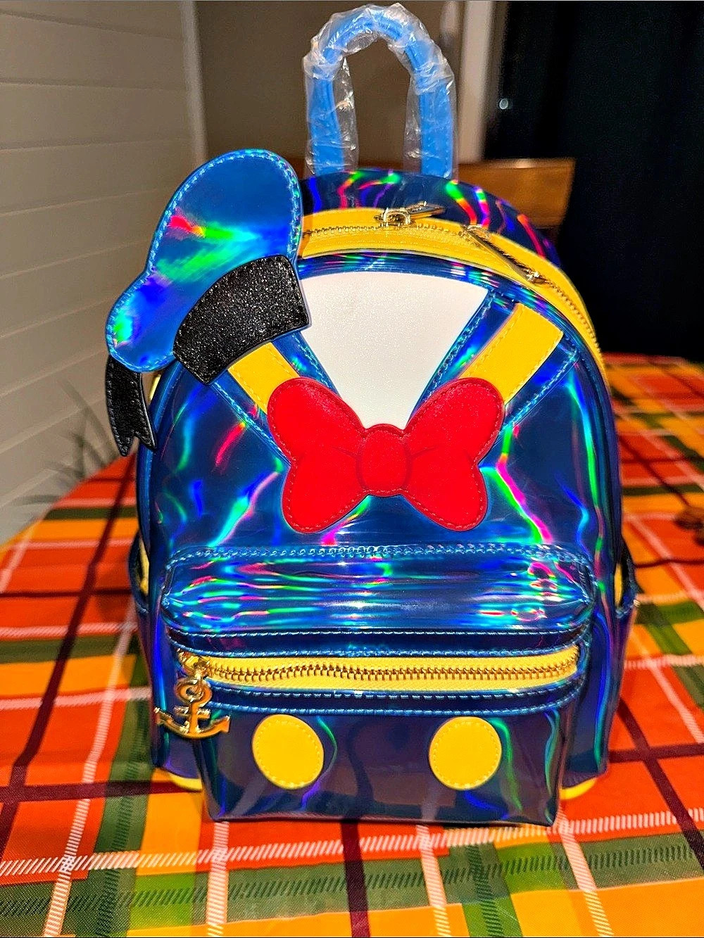 Loungefly Donald Duck 90th Anniversary Metallic Cosplay Mini Backpack in Blue &